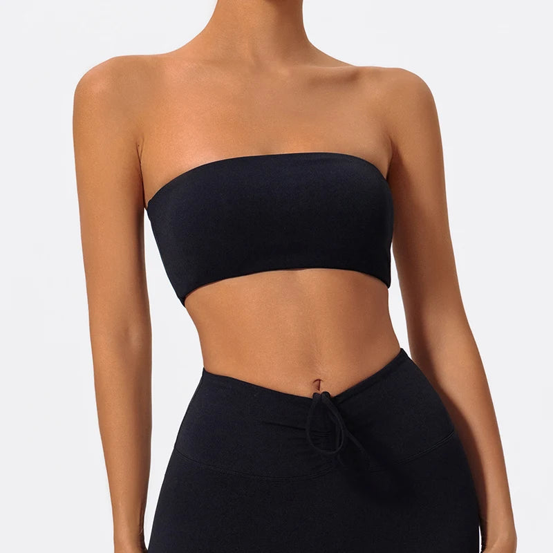 Hearuisavy Tube Top Casual Sports Bra