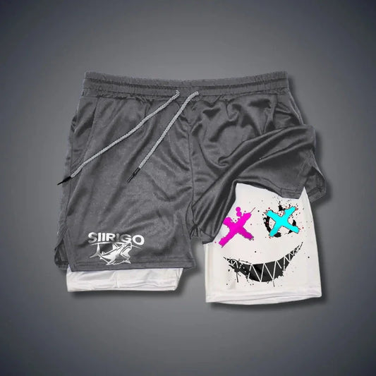Men's breathable double layered shorts
