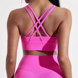 Solid Colour Women Fitness Sport Bra