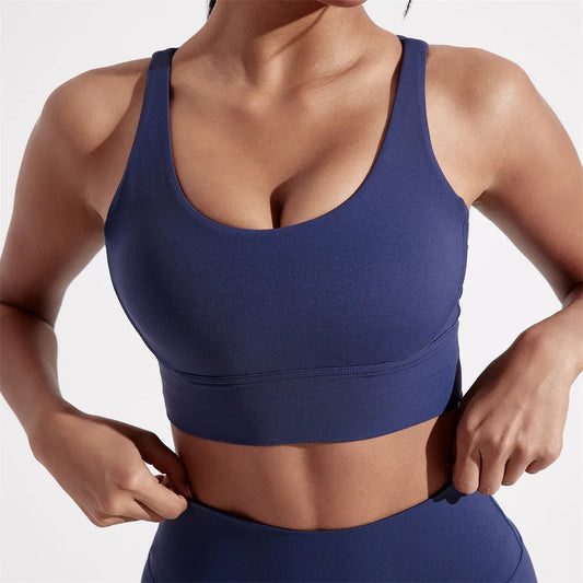 Solid Colour Women Fitness Sport Bra