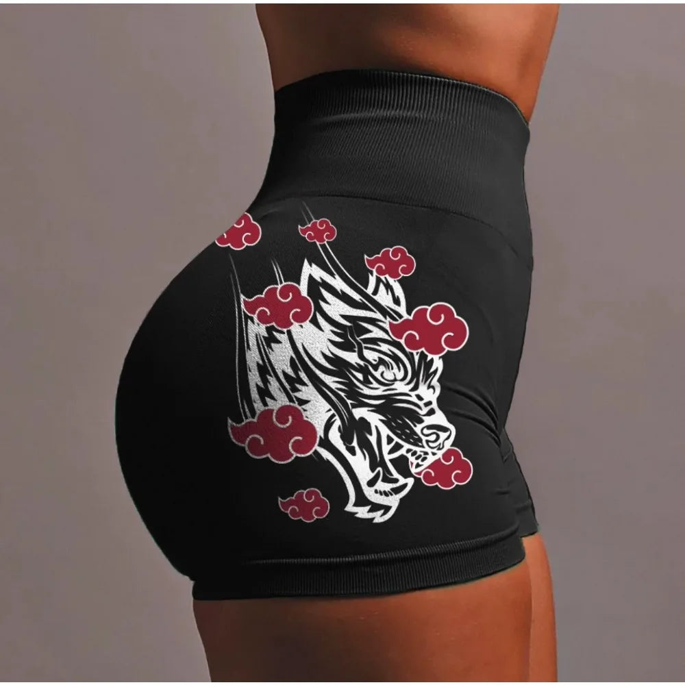 Women's Seamless Wolf Yoga Shorts