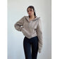Oversized Zip Female Pullover Fleece