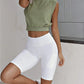Women's Crop Top Gym Workout Loose T-Shirt