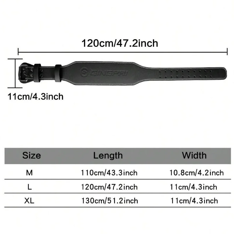 Gym Weightlifting Real Cowhide Support Belt