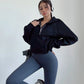 Oversized Zip Female Pullover Fleece