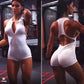Women Zipper Tracksuit Yoga Set
