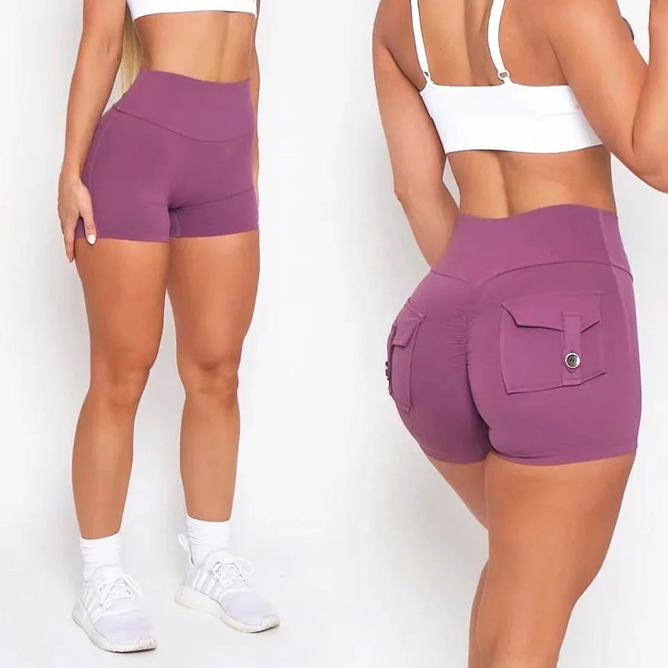 Women's Cargo Fitness Scrunch Shorts