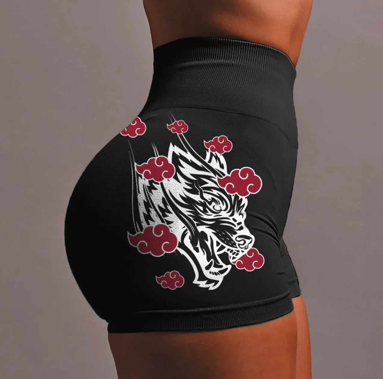 Women's Seamless Wolf Yoga Shorts