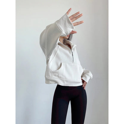 Oversized Zip Female Pullover Fleece