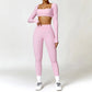 Women's Yoga 2PC Long Sleeve Gym Set