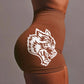 Women's Seamless Wolf Yoga Shorts