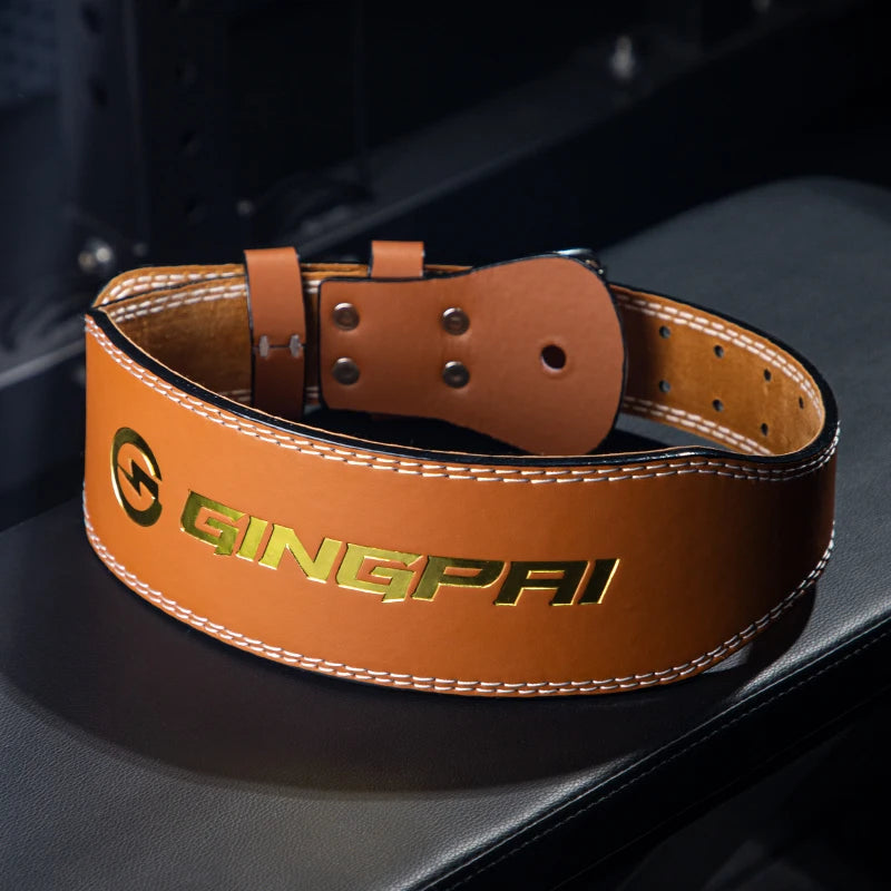 Gym Weightlifting Real Cowhide Support Belt
