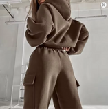 Women's Two Piece Loose Pullover Suit