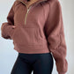 Oversized Zip Female Pullover Fleece