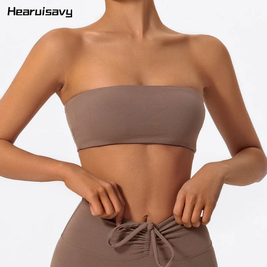 Hearuisavy Tube Top Casual Sports Bra