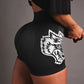 Women's Seamless Wolf Yoga Shorts