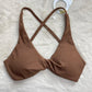 Front Twist Padded Cross Strap Sports Bra